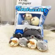 Cuddly Plush Bag Candy Bag Mini Ball Of Pudding Blue Plush Pillow Plushie