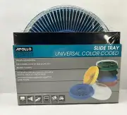 Apollo Deluxe Slide Tray Item #3280-03, Universal Color Coded Blue, Sealed