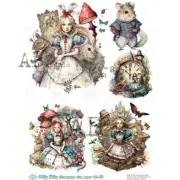 Alice in Wonderland | A4 Rice Paper | Paper for Decoupage | AB Studios