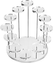 Round Cake Stand Cupcake Stand Reusable for Celebration Wedding Decoration Clear L 12 Circles