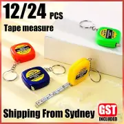 1M Mini Key Ring Keychain Tape Measure Ruler Portable Steel Fob Retractable AU