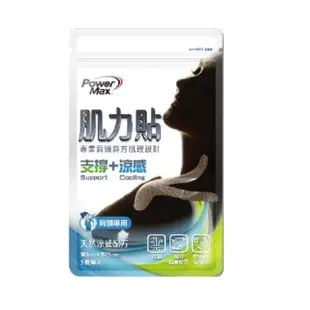 【POWERMAX 給力貼】涼感肌力貼3入組 共15片(腰背 肩頸 /貼布/清涼涼感/不含藥/痠痛酸痛貼布/肌貼)