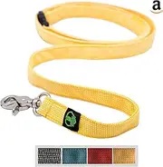 Dog Leash for Small & Large Breed Dogs - Soft Leads With Strong Lobster Metal Clips - Attach Easily to Pet Harness Collar or Muzzle for Outdoor Walks - Heavy Duty Pet Lead Suitable for Puppy Training (YELLOW)