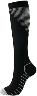 [VCODWCSJO] 5 Pairs Running Compression Socks Varicose Veins Puffy Long Tube Socks 20-30mmhg Mens Women Marathon Cycling Soccer Gym Sport Socks