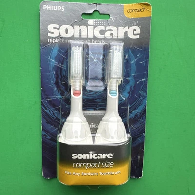 Philips Sonicare Replacement Toothbrush Compact Size Brush Heads 2 Pack