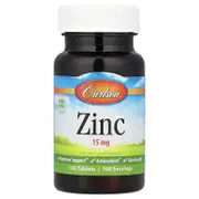 Carlson, Zinc, 15 mg, 100 Tablets