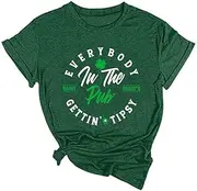 [Yimoya] St Patricks Day Sweatshirt Women Lucky St Patty Day Shirt Long Sleeve St Patricks Graphic Tops