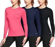 [ATHLIO] Women's UPF 50+ Long Sleeve Workout Shirts, UV Sun Protection Running Shirt, Dry Fit Athletic Tops