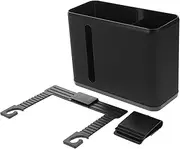 JECOMPRIS Car Backseat Organizer Trash Bin Storage Box Tissue Holder Abs Pu Enhance Car Interior
