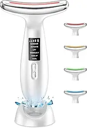 JiaoZoum Face Lifting Device Facial Massager, Electric Skin Lift Beauty Machine with 5°C Cooling Head - 45°C EMS Microcurrent Massage 6 Modes, Face Sculpting Device Anti-Wrinkle Tightening Eye Body