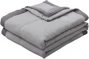 Cooling Comforter Summer 55x79in Single Quilt Grey Refreshing and Breathable Cooling Blanket Lightweight Double Sided Cold Effect Summer Quilt for Hot Sleepers and Night Sweats-
