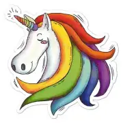 Unicorn Rainbow LGBTQIA+, Vinyl Decal Sticker, Indoor Outdoor, 3 Sizes, #7781