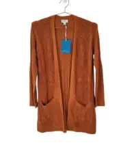 New MARKET & SPRUCE S Autumnal Cecily Pointelle DusterCardigan Women