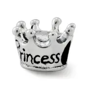 Princess Crown Kids Bead .925 Sterling Silver Reflection Beads