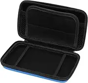 Game Console Carrying Case, 8 Slot EVA Game Console Protective Hard Shell for New 2DS XL for 2DS LL for New 3DS, Portable Travel Carrying Pouch (Blue)