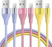 iPhone Charger [Apple MFi Certified] 3Pack 10FT Lightning Cable Fast Charging iPhone Charger Cord Compatible with iPhone 13 12 11 Pro Max XR XS X 8 7 6 Plus SE and More (Colorful)
