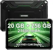 R20 Tablet 10.4 "2K Display Tablet 20GB+256GB 21600mAh33W50mP Wideline L1 Android13 Helio G99 Octa Core Rugged Pad (Green)