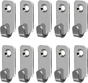 Adiyer 10pcs Heavy Duty Hanger 304 Stainless Steel Wall Mounted Mini J Hook for Mirror Picture Frames Hanging Wire/D Rings/Keyhole Hangers