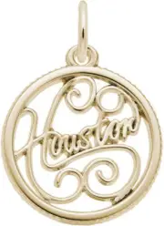 10K or 14K Gold Houston Faceted Charm by Rembrandt
