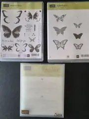 Stampin Up Watercolor Wings, Papillon Potpourri Stamps Bold Butterfly Framelits