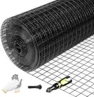 Black Hardware Cloth, 24" x 100' & 1"x1" Mesh Size Welded Wire Mesh, 15 Gauge...