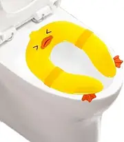 Toilet Seat Smart Cushion - Yellow Duck Design Potty Training Toilet Cover | Folding Potty Training Toddler Toilet Seat, Toddler Potty Seat, Anti-Slip Duck Print Potty Cover for Boys Girl