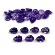 Natural African Amethyst Pear Cut Loose Gemstone Lot 26 Pcs 5*7 MM 15 CT