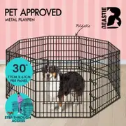 BEASTIE Dog Playpen Pet Metal Fence 8 Panel Enclosure Puppy Exercise Pen 30"