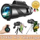 50X60 HD Lens Zoom Optical Telescope Monocular +Tripod +Clip for Cell Phone