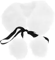 [WOFASHPURET] Fur Collar Scarf Plush Winter Fluffy Scarf Winter Scarf Warmer Circle Scarf Fluffy Neck Warmer Fleece Warm Scarf Scarves for Women Dressy Collar Shrug White