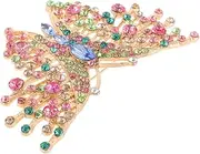 [Homoyoyo] Fashionable Butterfly Brooch Pins Crystal Rhinestone Enamel Lapel Pins Insect Brooch Present for Ladies