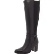 Naturalizer Womens Kalina Stretch Mixed Media Leather Knee-High Boots BHFO 5128