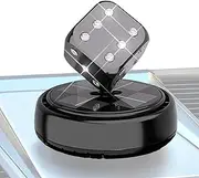 Car Air Freshener Diffuser | Solar Car Air Freshener Rotating | Dashboard Odor Remover Automotive Trim Dice Shape for Truck Minivan Sedan Traveling Commuting