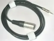 GLS Audio 6 FT Patch Cable Full Metal Ends XLR-M - 1/8" TRS, 1 Conductor, Shield