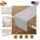 Versatile 96-Inch Soft Grey Linen Table Runner - Perfect for Every Occasion