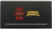 12V 3A ON/OFF Push button Switch LED LIGHT BAR FOR Volkswagen VW Amarok 2010~2016 Top Panel Dual LED in AMBER RED