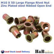 M10 X 50 Nutserts Rivet Nuts Flange Blind Rivnuts Zinc Plated Steel Nut Nutsert