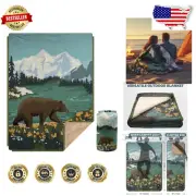 78"x56" Extra Warm Sherpa Fleece Camping Blanket - Ideal for Adventures