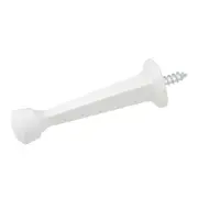 Door Hardware Door Stop White Ridged Solid Door Stops Baseboard With Fixed Screw