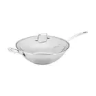 Scanpan Impact Wok With Lid 32cm Silver
