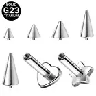 5/7Pcs 16G Titanium Steel Labret Lip Piercings Accessories Helix Conch Piercing