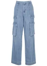 Frame Wide-leg Cargo Jeans - Denim - W28 W28