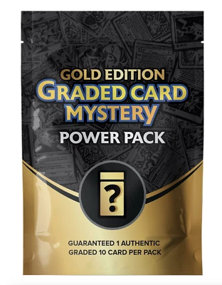 Pokemon Graded Card Mystery Collection Pack GOLD EDITON Graded 10 CARD + More!