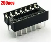 200Pcs Dip Sip Solder Type 14 Pin Socket Adaptor New Ic ei