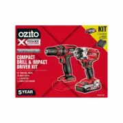 Ozito PXC 18V Compact Drill And Impact Driver Kit with 2.5Ah Battery and charger