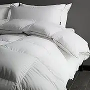 Luxury Lightweight Down Fiber Comforter Twin - High Fill Power Thin Duvet Cooling Bed Insert - Ultra-Soft Hotel Collection Comforter - Cozy - Twin - 68 x 90