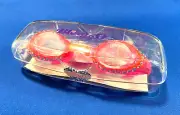 Bling 2O Kids Swimming Goggles Anti Fog & Leak, Pink & White Adjustable Straps