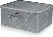 Lockable Storage Bag, Discreet Adult Toy Storage Box, Large Organizer Case with Zipper and Handle For Private Toys Cards Files Documents Cash Accessories Foldable Fabric Clothing