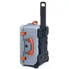 Silver & Orange Pelican 1610 case. With foam. With wheels.