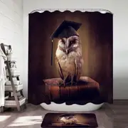 Cool Graduated Owl Shower Curtain